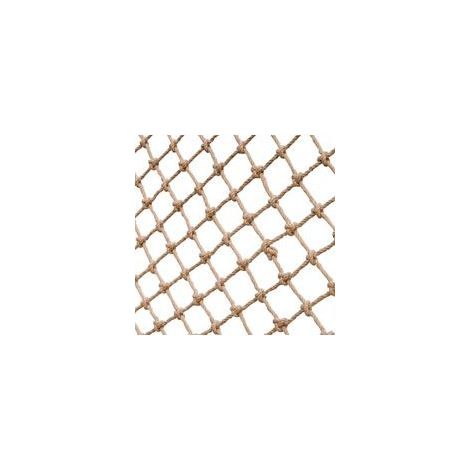 Filet de Protection en Chanvre 1x1m, Corde Naturelle pour Escalade, Hamac, Balançoire et Séparation Extérieure, Robuste et Écologique (1/5)