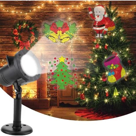 Projecteur Noël extérieur dynamique Père Noël Motif sapin Noël Lampe projection LED IP65 étanche Éclairage Noël (1/5)
