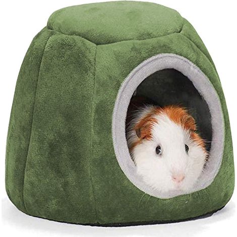 lit De Cochon D'inde Vert Cochon D'inde Jouet Hamster Jouet Maison De Cochon D'inde (2117cm, Ouverture 10cm)