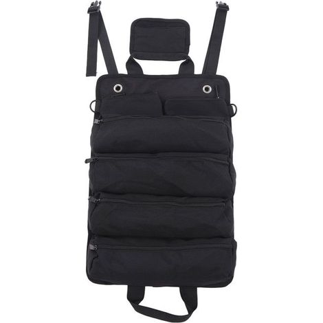 Roll Up sac de rangement d’outils Portable polyvalent tissu ,Oxford poches séparées outil organisateur pour Camping, noir (1/5)