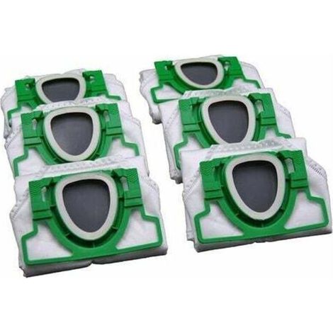Lot de 6 Vorwerk Kobold VK 200 sacs d'aspirateur en microfibre non-tissée 5 couches