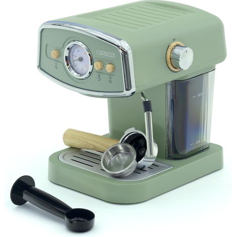 Machine à Café Espresso Caprizze Kai 1050W 15 Bars Semi-automatique Capacité 5 Tasses de Café avec Vaporisateur Vert Mat (1/5)
