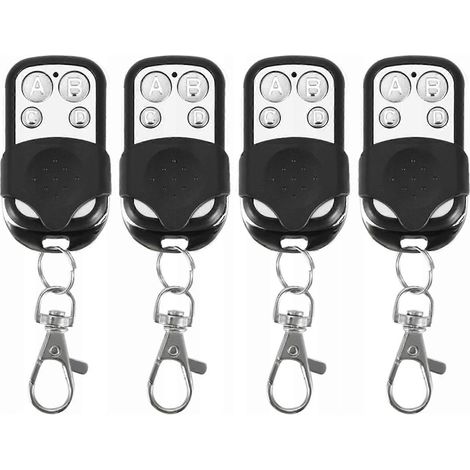 Lot de 4 télécommandes sans fil à quatre boutons pour porte de garage à enroulement, avec code de copie - FFY (1/4)