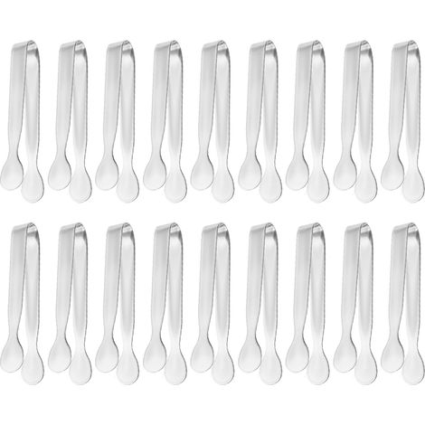 Pinces À Servir - Acier Inoxydable Alimentaire - Pour Sucres Glaces Cubes De Glace Citrons Fromages - Lot De 18 (1/5)
