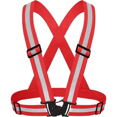 Bandes réfléchissantes (8 pièces) pour gilet de sécurité réfléchissant - Sangles réglables haute visibilité pour jogging, vélo, marche et moto en extérieur (1/5)