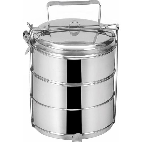 Fiambrera de acero de 3 niveles 3x1 l (1/3)
