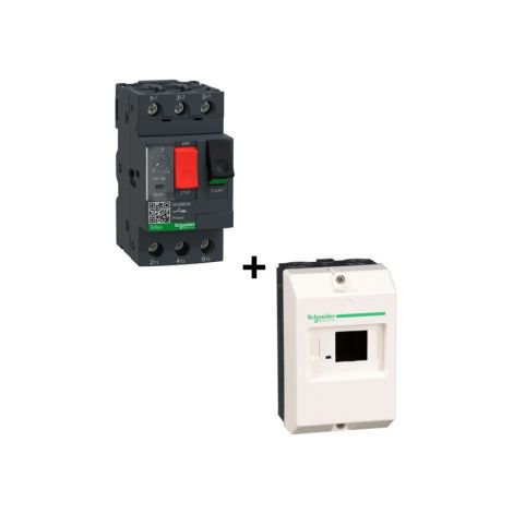 Schneider - Disjoncteur moteur 2,5A-4A + Coffret Plastique - Ru00e9f. : GV2ME08+GV2MC01 (1/4)