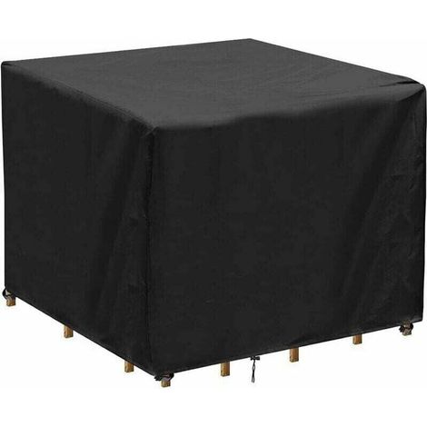 Housse Table De Jardin Carrée 90x90x90cm, XU, Tissu Oxford Imperméable Anti-UV, Pour Meubles Extérieurs - KZQ