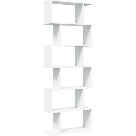 Maison Exclusive - Libreria Divisorio 6 Ripiani Bianca 70x24x193 cm in Truciolato