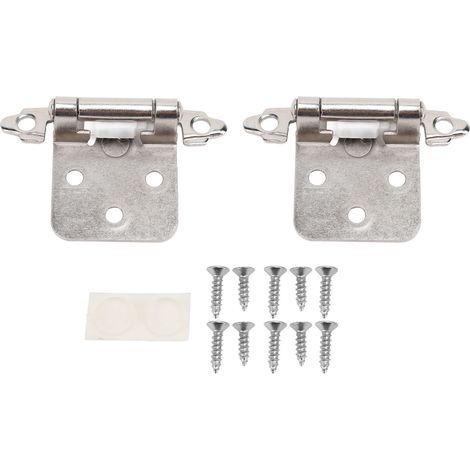 Ortviai Charnière de meuble auto-fermante 1/2 pouce pour camping-car, bateau, cuisine et salle de bain – Nickel (1/5)