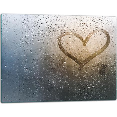 Tagliere della lastra di vetro 52x40 cuore (1/5)