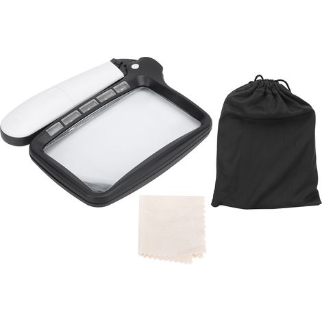 Loupe pliable avec 5 LED, loupe acrylique haute définition pour lecture et travaux de précision, idéale pour seniors et loisirs créatifs. (1/5)