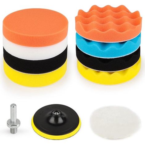 Kit de polissage 11 pièces pour perceuse - 125 mm - Disques de polissage - Polisseuse (1/5)
