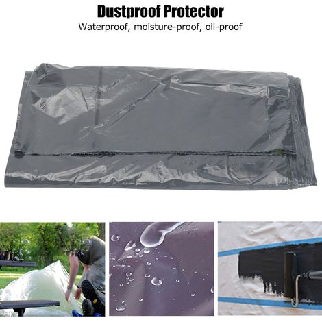 Couverture Anti-Poussière Jetable Multi-Fonctions LDPE 2.74x3.66m Gris (1/5)