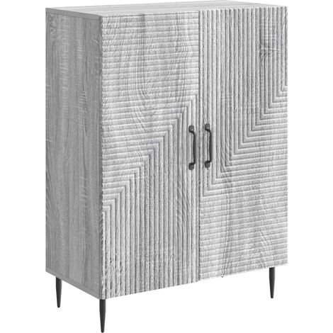 Sideboard Graues Sonoma 66 x 34,5 x 89,5 cm Holzwerkstoff vidaXL