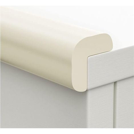 2 pezzi di protezioni angolari per pareti，bordatura adesiva per mobili e scrivanie (Colore: Bianco-A，Dimensioni: 4 m) (1/2)