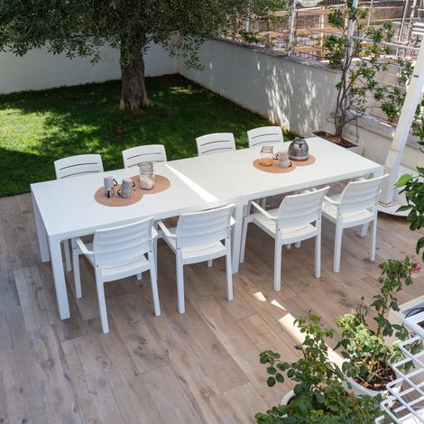 TAVOLO GOLIA 294X88XH74CM BIANCO LATTE. (1/4)
