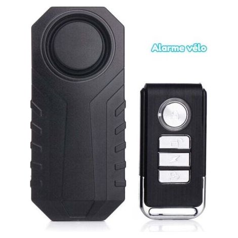 Alarme Antivol Vélo, Alarme Trottinette Moto Alarme Scooter Vibration Sans Fil pour Vélo, Quad, Moto,Trottinette, sac, bagage Avec Télécommande et Capteur Vibrations Antivol avec Sirène (1/5)
