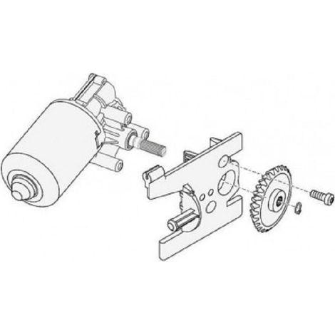 Sommer – Moteur 24V pour portail battant twist 350 – Support moteur inclus – Pièce de rechange pour motorisation – Garantie 2 ans