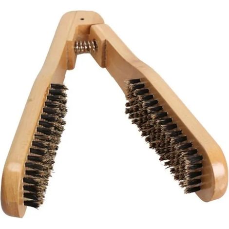 Brosse à cheveux lissante double face en bois, fer à coiffer professionnel pour salon, peigne chauffant pour lissage, coiffure rapide. (1/5)