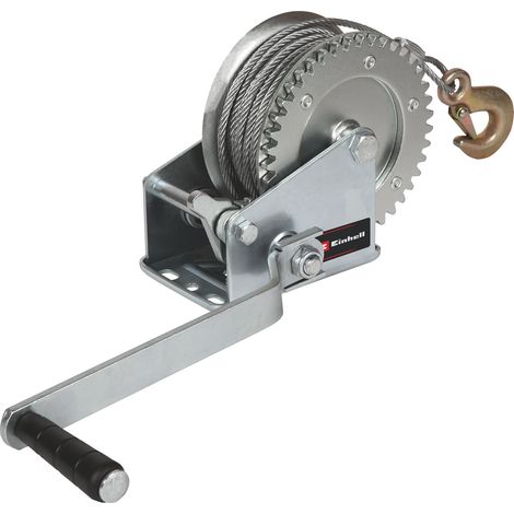 Einhell Handseilwinde TC-WI 800 (max. Tragkraft 800 kg, 20 Meter langes drallfreies Drahtseil, Rücklaufsperre, Softgrip inkl. Sicherheitslasthaken mit Sicherungsklappe) (1/5)