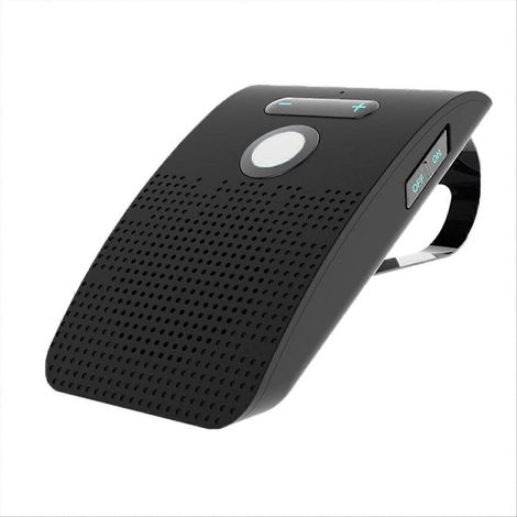 Kit mains libres Bluetooth 4.2 pour voiture, haut-parleur Hi-Fi 2 W, récepteur audio sans fil, lecteur MP3, réduction du bruit, clip de pare-soleil (1/5)