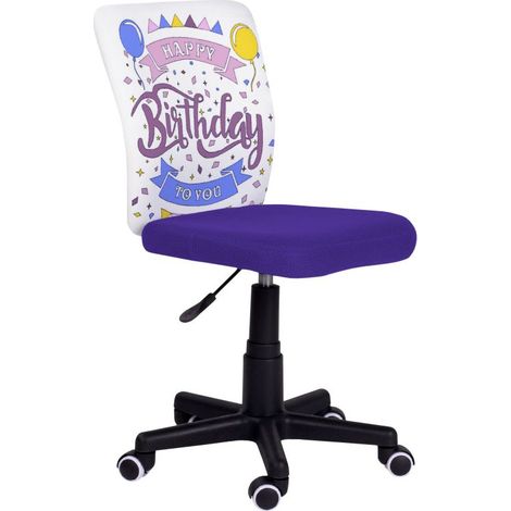 Silla de estudio infantil 39,6x38,5 cm Píntame Morado - Blanco 39,6cm (ancho) x 77cma85cm (alto) (1/5)