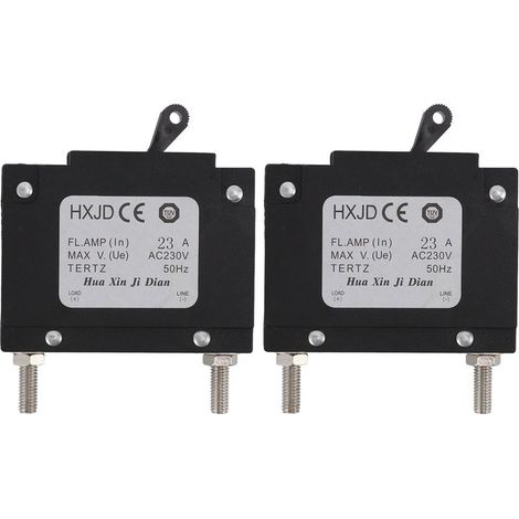 Disjoncteur de Générateur de 2 Pièces, Disjoncteur Professionnel de Générateurs D'essence de Sécurité avec le Commutateur pour des Générateurs D'essence 23A 230V (1/5)