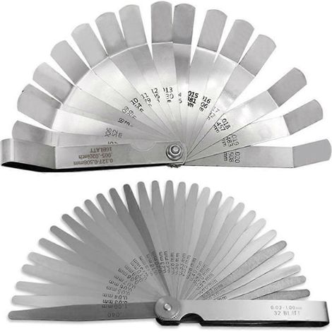 32 konische und 16 versetzte Fühlerlehren-Sets – Silber