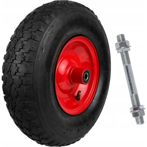 Roue de brouette GEKO 4.00-6 2PR, pneumatique, jante en acier G71006