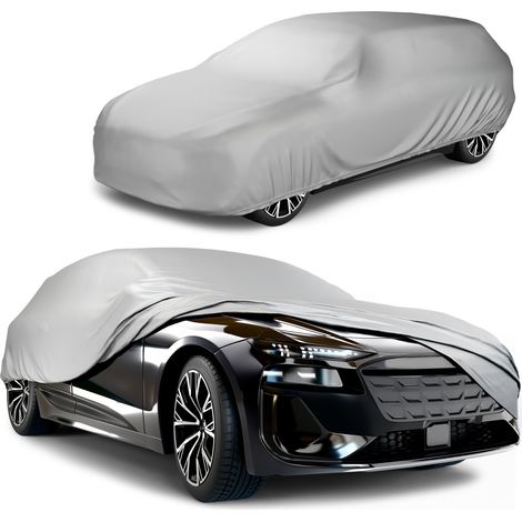 Abdeckplane Auto All Weather, Autoplane Vollgarage Größe 5 Kombi, Autoabdeckung silber (1/5)