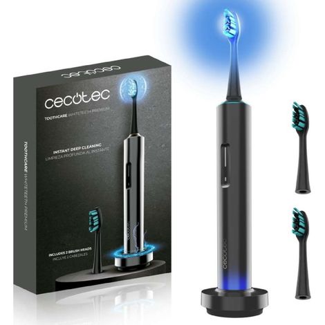 Cecotec Cepillo de Dientes Eléctrico Sónico con Pantalla ToothCare WhiteTeeth Premium. Whitening Tech, No daña el Esmalte