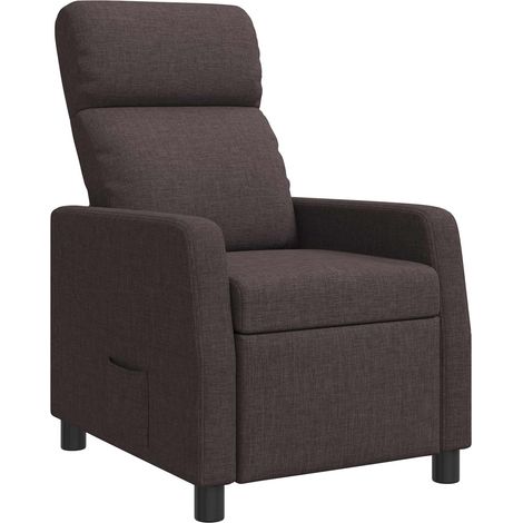 Recliner Dark Brown Fabric vidaXL (1/5)