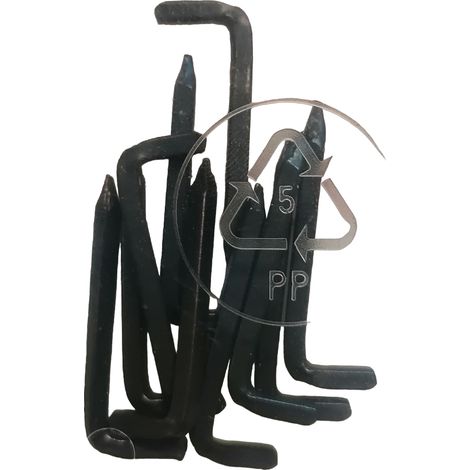 ORECA - 10 CANCANI QUADRI A PUNTA IN ACCIAIO TEMPERATO BLU 3,8X40