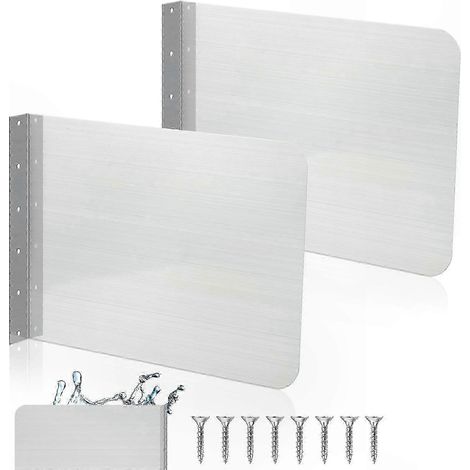Set de 2 Garde-éclaboussures en Acier Inoxydable 17x12 cm pour Évier de Cuisine Professionnelle (1/5)