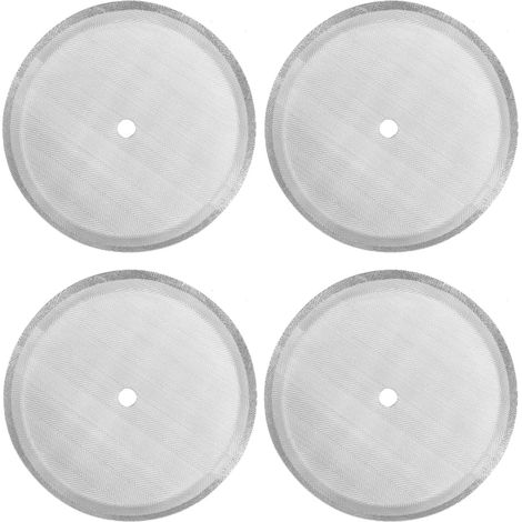 Pack de 4 filtres de remplacement French Press, filtre réutilisable en maille d'acier inoxydable pour machine à café French Press de 1000 ml / 34 oz / 8 tasses (1/5)
