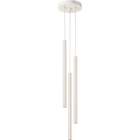 Lámpara colgante Pastelo beige acero 3xG9 19.5cm Sollux (1/5)