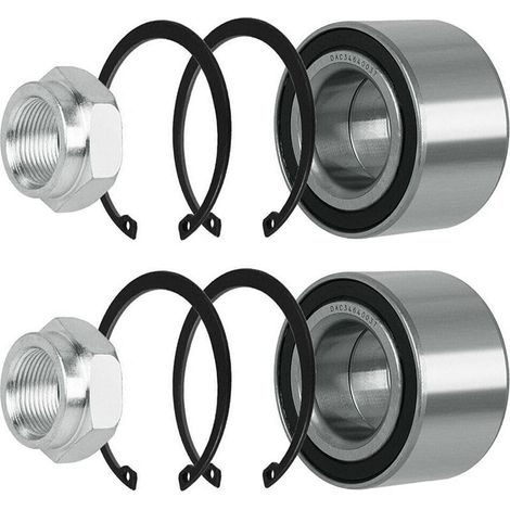 Radlager – 34 x 64 x 37 mm – Für AL-KO Knott BPW Radbremsen – 2er-Pack mit Sicherungsring und M24 x 15 Flanschmutter (1/5)