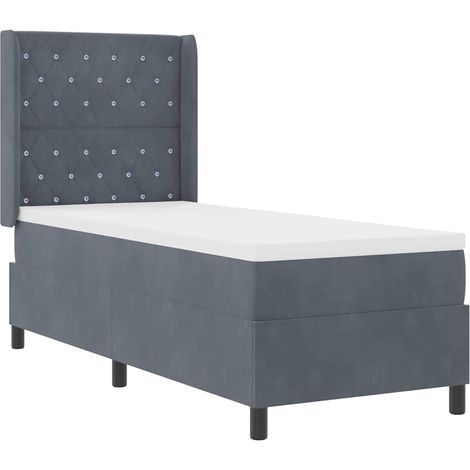Maison Exclusive - Cama tipo Box Spring con LED Gris oscuro 80 x (1/5)