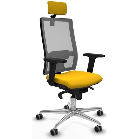 Piqueras y Crespo Hornas Chaise de bureau jaune confortable (1/3)