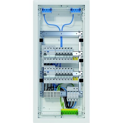 hager Kleinv.,volta,HWV,4x12PLE,IP30,bestückt u. verdrahtet,2 FI-Kreise,Übersp.ableit (1/2)
