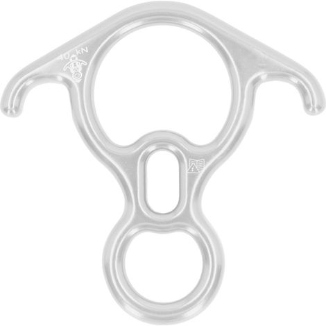 40 kN Sicherungsplatte aus Aluminiumlegierung für Klettern und Wandern, Ochsenhornform, silberne Sicherheitsausrüstung (1/5)