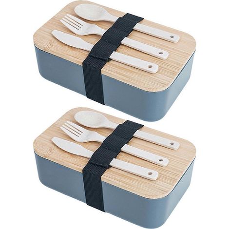 Boîte à lunch japonaise pour employés de bureau (sushi) grise (1/5)