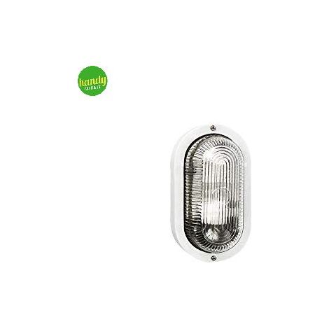 Applique - plafoniera da esterno ovale Green Light efesto ip44 e27 bianca (1/5)