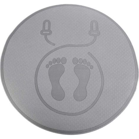 Stoßdämpfende und schalldämpfende Springseilmatte, Yogamatte für drinnen und draußen, schwarz (1/5)