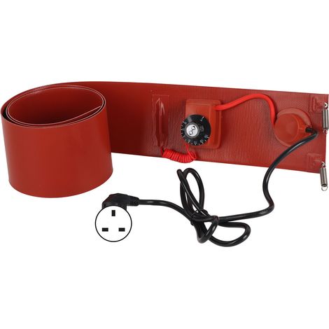 Metal Drum Heater Silicone 200L 1000W 30‑150℃ 125mmx1740mm Barrel Warmer Heating Band Pad UK Plug 220V