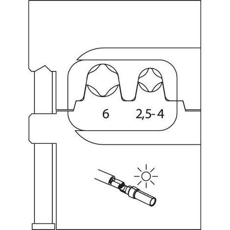 8140-24 Inserto de módulo para Multi Contact MC3 (1/3)