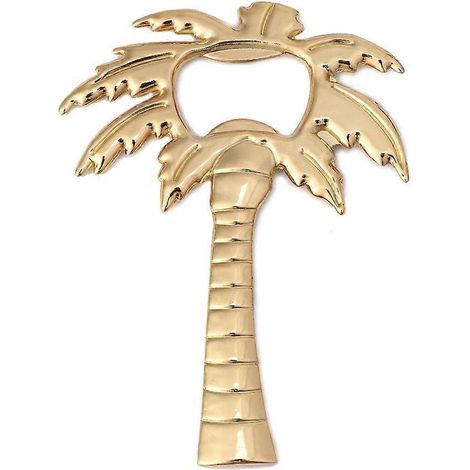 Ouvre-bouteille décoratif en forme de palmier doré - Idée cadeau pour mariage ou fête (1/4)