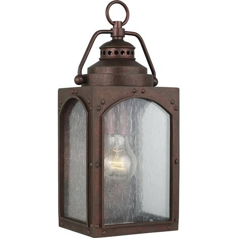 Elstead Randhurst Outdoor 1 Leichte kleine Wandlaterne, Kupferoxid, IP44, E27 (1/5)