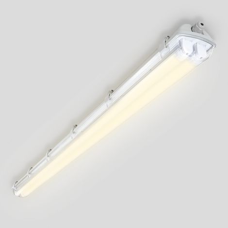 Jiubiaz 20x barre LED impermeabili per tubi LED T8, barre LED IP65, 150 cm, 2 x 24 W, bianco neutro